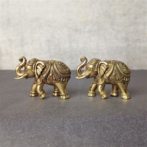 Superfine Brass Small Elephant Pair – The Advitya