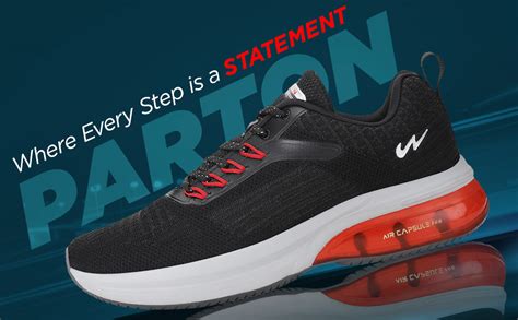 Buy Campus Men's Parton Running Shoes BLK/RED - 6UK/India at Amazon.in