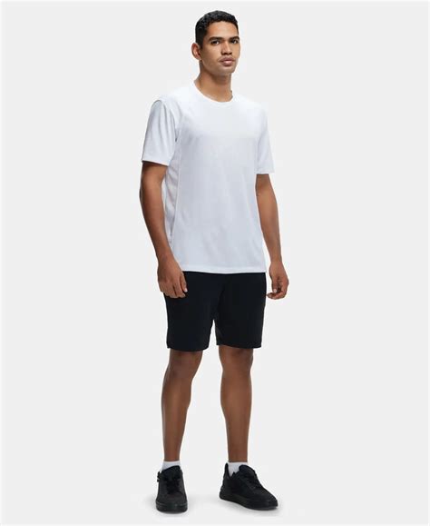 Buy Microfiber Fabric Round Neck Half Sleeve T-Shirt with Breathable ...