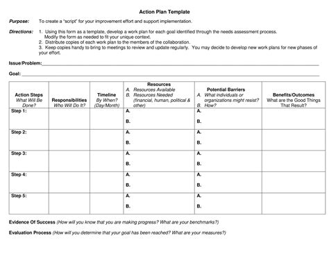 Free Printable Action Plan Templates [PDF, Word]