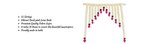 Artificial Gajra toran with Lotus Bud 42 x 35 Inches | Off White and ...