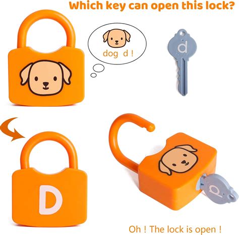 Buy YECEN Alphabet Learning Lock Letter Combination-with 26 Locks, 26 ...