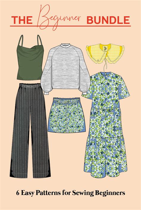 6 easy sewing patterns for sewing beginners