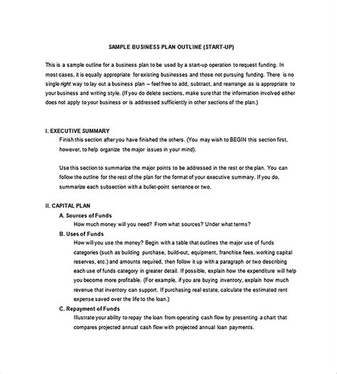 Business Plan Outline 的图像结果