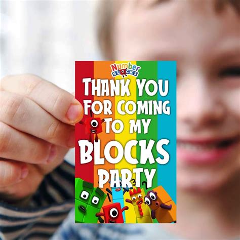 Partyzon Number Blocks Theme Return Gifts Thank You Tags Thank u Cards ...