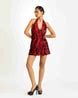 Buy PAST MODERN Women Embellished Halter-Neck Bodycon Dress | Red Color ...