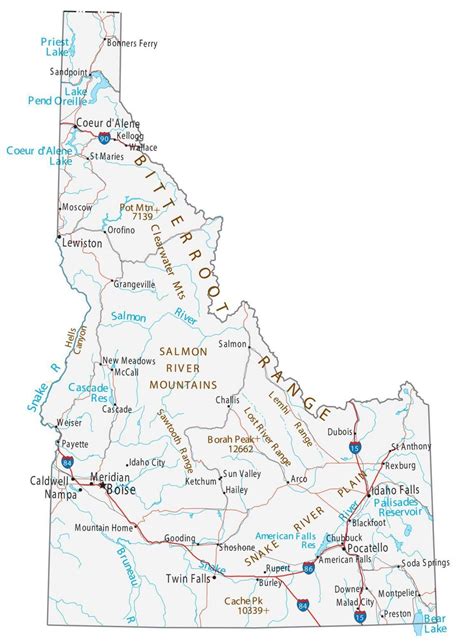 Idaho County Map - GIS Geography