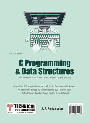 C PROGRAMMING AND DATA STRUCTURES for BE Anna University R21CBCS (III ...