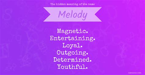 The hidden meaning of the name Melody | Namious