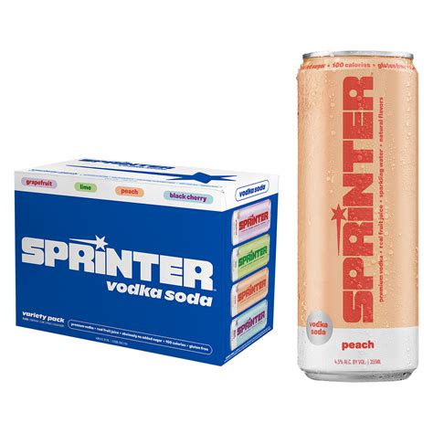 Sprinter Vodka Soda Variety 8pk 12oz Cans 4.5% ABV - Delivered In As ...