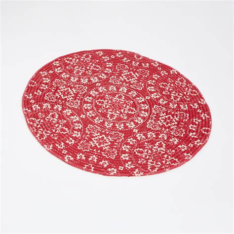 Buy Zodiac Printed Dhurries - Cotton - 80 cm x 80 cm - Red from Home ...