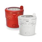 Electric Mini Cooker, 0.8 Litre Steam, Cook & Boil 500W- White and Red