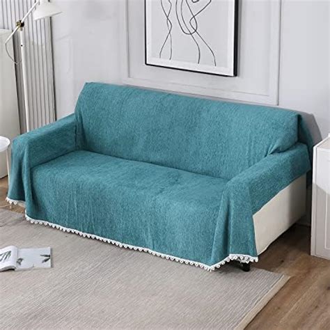 HOKIPO Chenille Sofa Cover Thick and Soft Throw 2 Seater Large, 180 (D ...