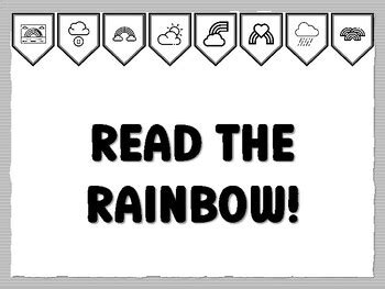 READ THE RAINBOW! Rainbow Bulletin Board Kit, Ready to print school ...
