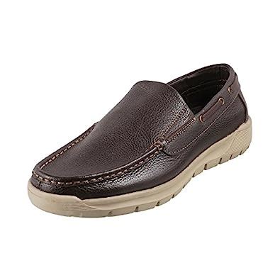 Buy Metro Men Brown Leather Loafers-11 UK/India (45 EU) (49-1037-12) at ...