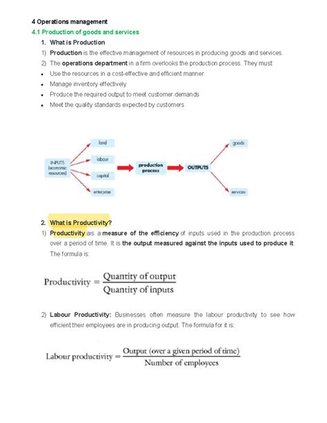 Operations Management: Production, Costs & Quality Assurance - OM 101 ...