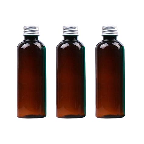 Buy 3 Pieces 100ml Plastic Bottle with Aluminum Cap Plastic Bottle with ...