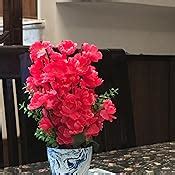 Buy Fancy Mart Artificial Blossom Flower Plant with Marble Finish Pot ...