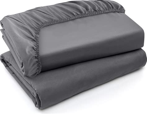 Amazon.com: Split King/2 Pack Twin XL Egyptian Cotton Fitted Sheets 600 ...