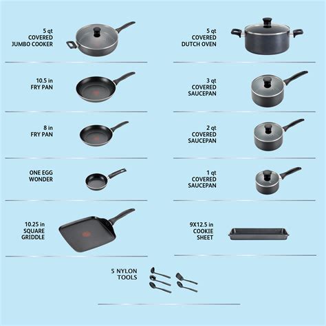 Buy T-Fal Easy Care Thermo-Spot 20 Piece Non-Stick Dishwasher Safe ...