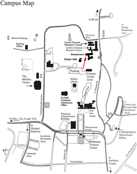 UMass Amherst Campus Map