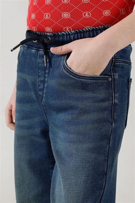 Buy Boys Blue Loose Fit Cargo | One Friday