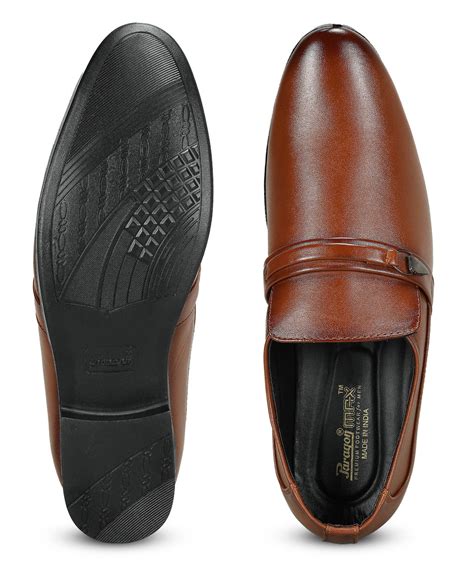 Paragon Men's Tan Formal Loafer Shoes | Cushioned Sole & Sturdy Constr ...