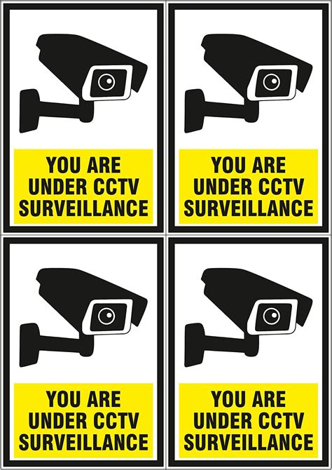 Mr. Safe - You Are Under CCTV Surveillance PVC Sticker 8 inch X 8 inch ...