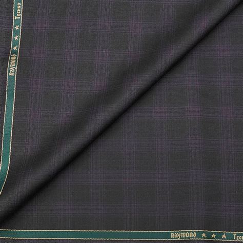 Trouser Fabric Raymond Finest Wool Blended check Colour Wine n Black ...