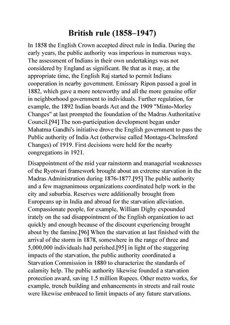 British rule (1858–1947) - British rule (1858–1947) In 1858 the English ...