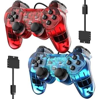 Buy Zeion Wired Controller for PS2 Double Shock, 2 Pack Gamepad Remote ...