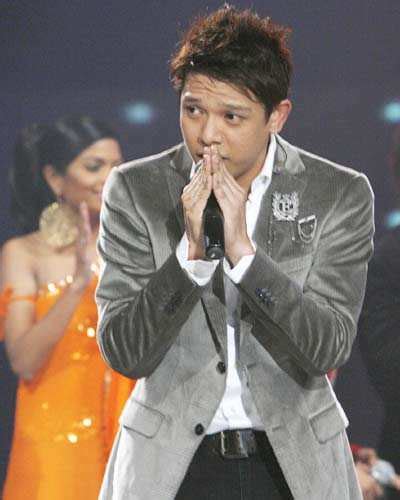 Asian Idol contestants (L-R) Abhijeet Sawant of India , Jaclyn Victor ...