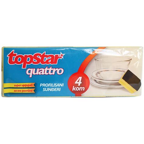 Top Star | Sundjer abrazivni Top Star Quatro 4kom | Maxi