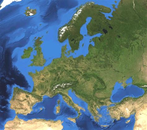 Explore Europe Satellite Map