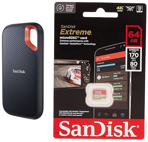 SanDisk 2Tb Extreme Portable Ssd 1050Mb/S R, 1000Mb/S W,Upto 2 Meter ...