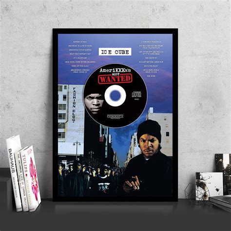 ICE CUBE 'AMERIKKKA'S MOST WANTED' FRAMED CD ALBUM PLAQUE - SINCITYPRINT
