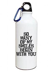 Bajajtrading White Steel Printed Sipper Water Bottle : Amazon.in: Home ...