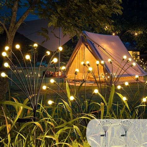 Apeso Solar Garden Lights, Firefly Solar Lights Outdoor, 2Pack 10LED ...