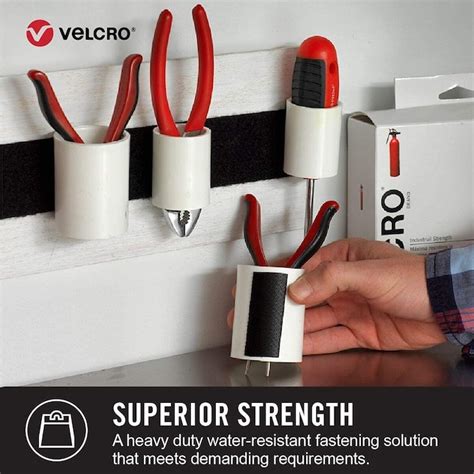 VELCRO Brand 4-in Black Industrial Strength 4In X 2In Strips Heavy Duty ...