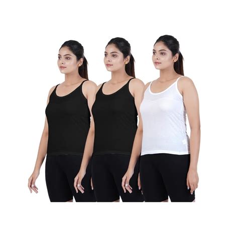 Buy Reactive Women Cotton Camisole Innerwear Slips Spaghetti Top Wear ...