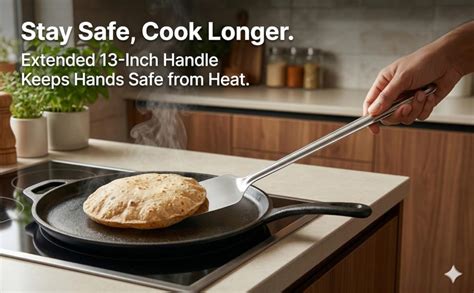 Buy Stainless Steel Dosa Turner, Flat Spatula/Flipper with Smooth ...