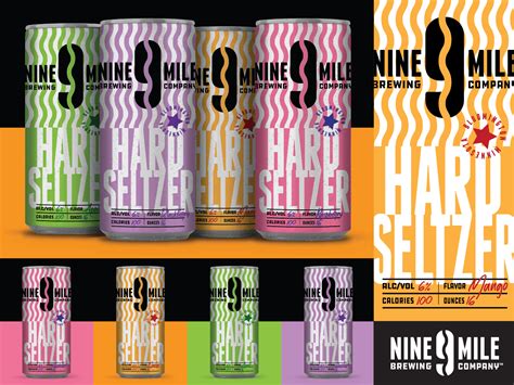 Nine Mile Brewing Company Hard Seltzer concept. by Mitchell Lindgren on ...