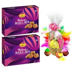 Haldiram's Nagpur Assorted Baklava Sweets (Pack of 2-300 gm Each) With ...