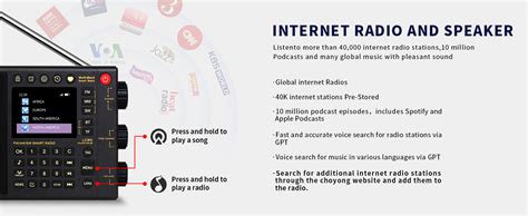 CHOYONG LC90 Multi-Band Smart Internet Radio WIFI/4G,AM/FM,Longwave ...