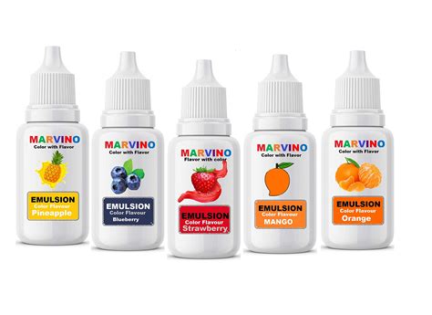 Buy Marvino Emulsion Flavored Color for Cakes icecreams Pastries (Multi ...