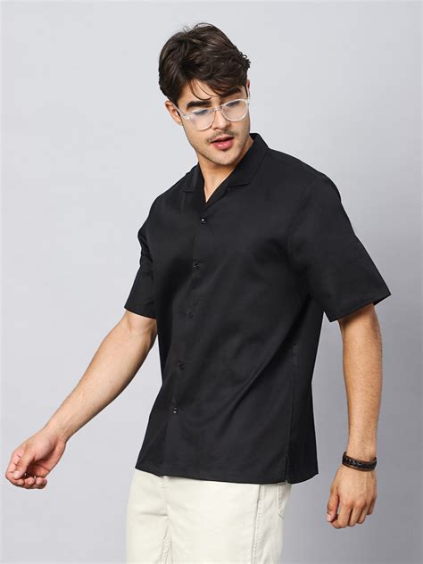 Anchor Black Oversized Cotton Shirt – SAVVAO