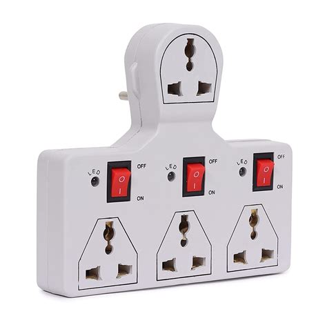 Buy OE 4 Universal Socket 3 Pin Multi Plug Point Universal Sockets ...