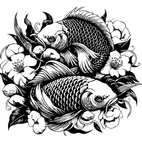 Koi fish tattoo | Premium AI-generated vector