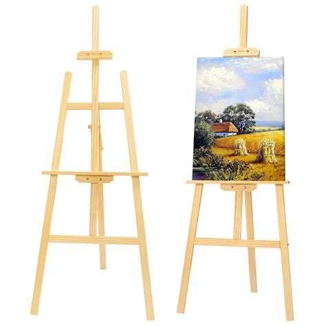 Finenolo Wooden Painting Easel, Adjustable Easel for Canvas Wedding ...