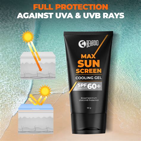 Max Sunscreen Cooling Gel SPF 60+ PA++++ 50g | Cooling SPF for Men ...